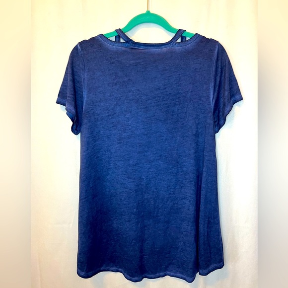 Bobbie Brooks Cutout Neck Tee - Picture 4 of 5